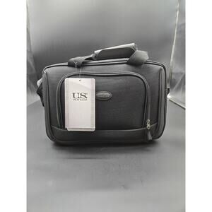 US Traveler Luggage Black Messenger Crossbody Strap Bag School Office Unisex